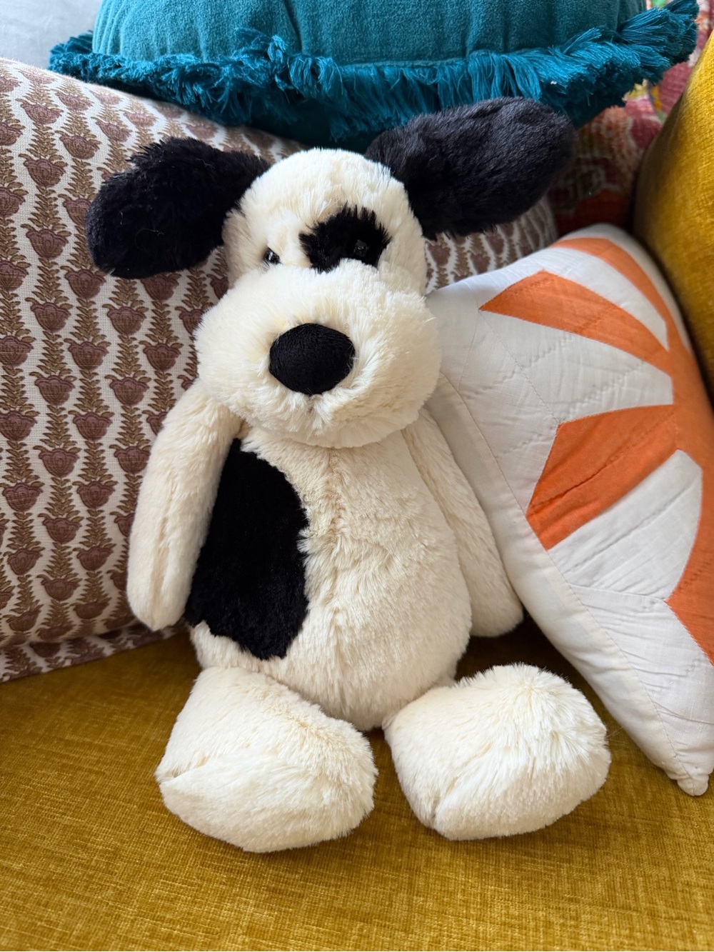 Jellycat Bashful Puppy black and cream plush stuffed animal